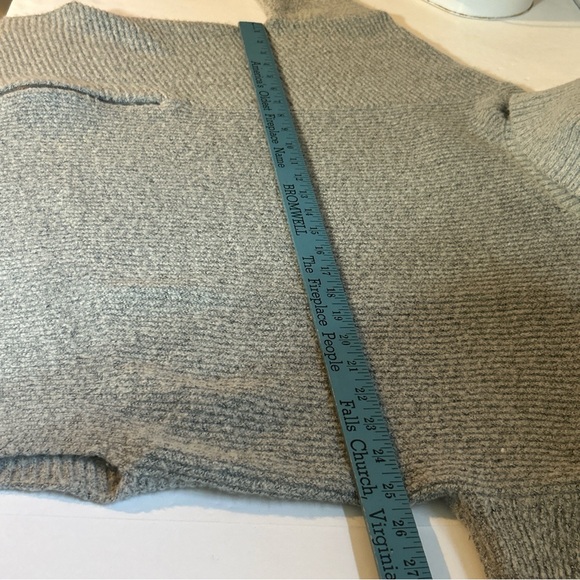 Faded Glory Gray Turtleneck Sweater Asymmetrical Size Large - Picture 9 of 11